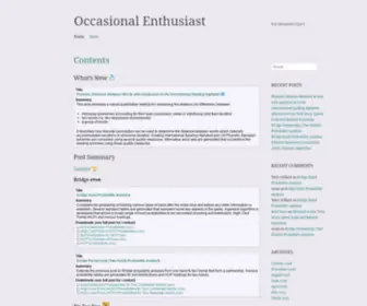 Occasionalenthusiast.com(Occasional Enthusiast) Screenshot