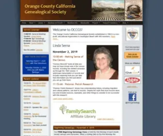 OCCGS.com(The Orange County California Genealogical Society (established in 1963)) Screenshot