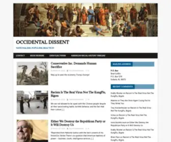 Occidentaldissent.com(Nationalism, Populism, Reaction) Screenshot