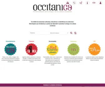 Occitanica.eu(Portal collectiu de la lenga e de la cultura occitanas) Screenshot