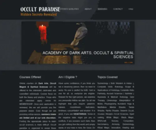 Occultparadise.com(Occultparadise) Screenshot