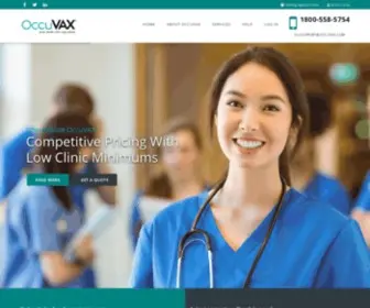 Occuvax.com(Your Onsite Clinic Specialists) Screenshot