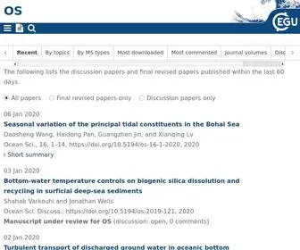 Ocean-Sci-Discuss.net(OSD) Screenshot