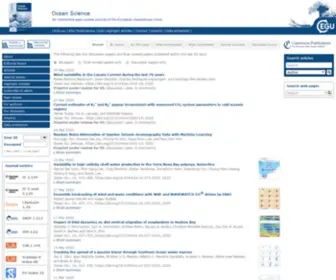 Ocean-Sci.net(Journal volumes) Screenshot