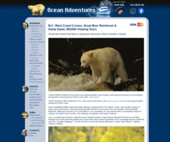 Oceanadventures.bc.ca(Ocean Adventures small ship cruises Great Bear Rainforest and Haida Gwaii) Screenshot