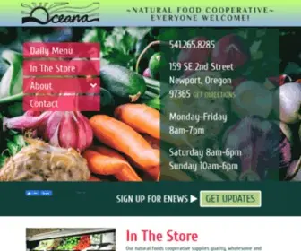 Oceanafoods.org(Health Food Store and Deli in Newport) Screenshot