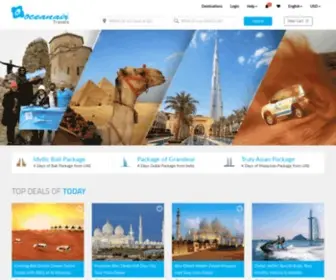 Oceanairtravels.com(Dubai holidays and experiences) Screenshot