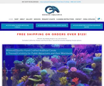 Oceanaquaria.com(ARTIFICIAL CORAL INSERTS) Screenshot