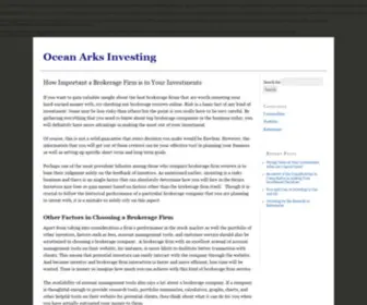 Oceanarks.org(How Important a Brokerage Firm is to Your Investments) Screenshot