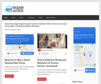 Oceanarticles.com(Free Article Submission) Screenshot