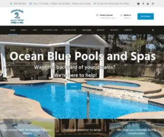 Oceanbluepoolsandspas.com(Ocean Blue Pools and Spas) Screenshot