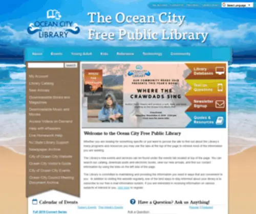 Oceancitylibrary.org(Oceancitylibrary) Screenshot