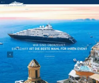 Oceanevent.com(Kreuzfahrtschiff chartern) Screenshot