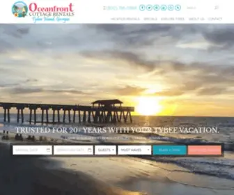 Oceanfrontcottage.com(Tybee Island Rentals) Screenshot
