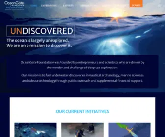 Oceangatefoundation.org(Open the Oceans) Screenshot