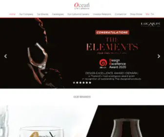 Oceanglass.com(Glassware manufacturer for tumblers) Screenshot