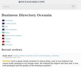 Oceaniabiz.com(Business Directory Oceania) Screenshot