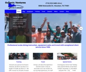 OceanicVentures.com(Oceanic Ventures Houston's Premier Scuba and Dive Shop) Screenshot