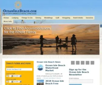 Oceanislebeach.com(Ocean Isle Beach NC Vacation Planning Website) Screenshot