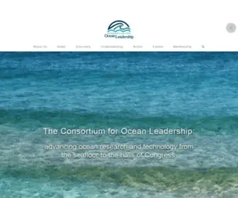 Oceanleadership.org(Consortium for Ocean Leadership Home) Screenshot