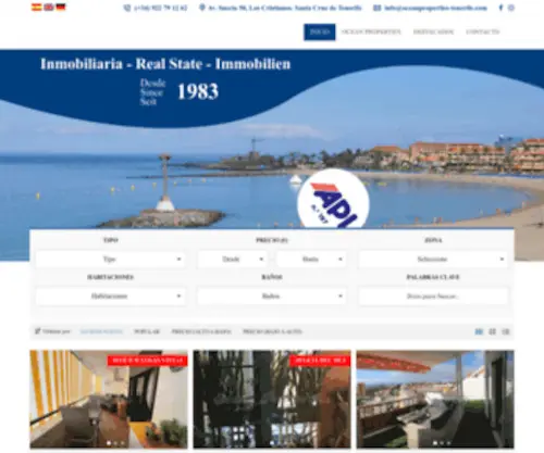 Oceanproperties-Tenerife.com(Venta de pisos en Tenerife Sur) Screenshot
