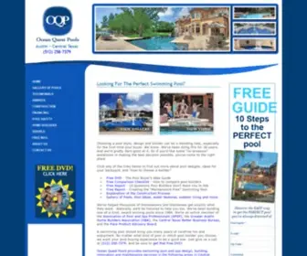 Oceanquest.com(Custom designed swimming pools and spas) Screenshot