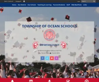 Oceanschools.org(Township of ocean school district) Screenshot