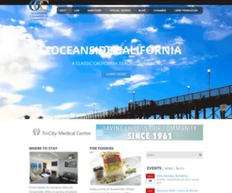 Oceansidechamber.com(Oceanside Chamber of Commerce) Screenshot