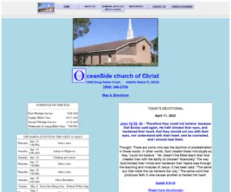 Oceansidechurchofchrist.net(OceanSide church of Christ) Screenshot