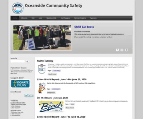 Oceansidecsv.org(Oceanside Community Safety) Screenshot