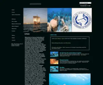 Oceanssearch.com(Cyprus Federation of Underwater Activities) Screenshot