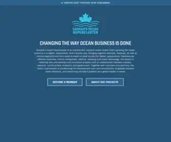 Oceansupercluster.ca(Canada's Ocean Supercluster) Screenshot