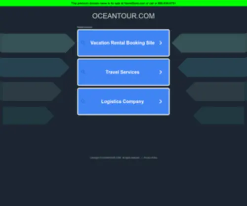 Oceantour.com(Premium Domain Names For Sale) Screenshot