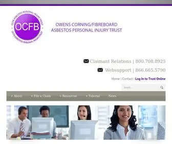 Ocfbasbestostrust.com(Owens Corning) Screenshot