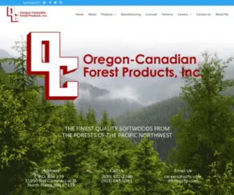 OCFP.com(The Finest Quality Softwoods From The Forests Of The Pacific Northwest) Screenshot