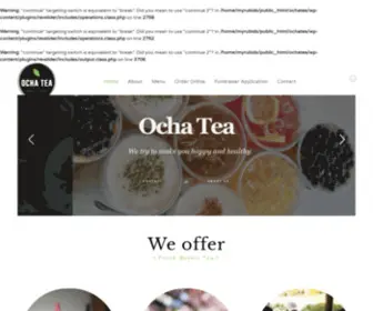 Ocha-TEA.com(Ocha Tea) Screenshot