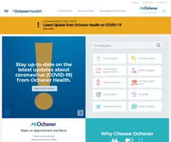 Ochsner.org(Inspiring Healthier Lives and Stronger Communities) Screenshot