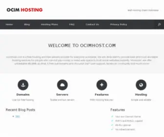 Ocimhost.com(Web Hosting Gratis Indonesia) Screenshot