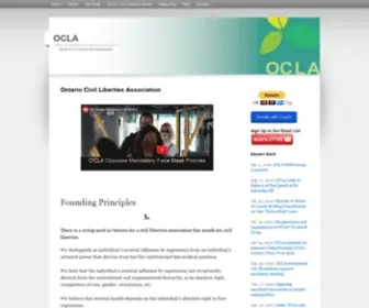 Ocla.ca(Ontario Civil Liberties Association) Screenshot