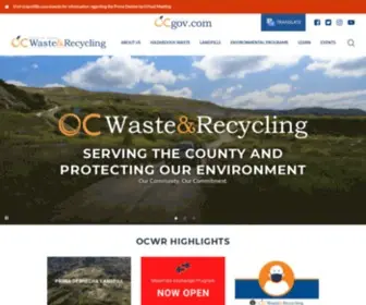 Oclandfills.com(OC Waste & Recycling) Screenshot