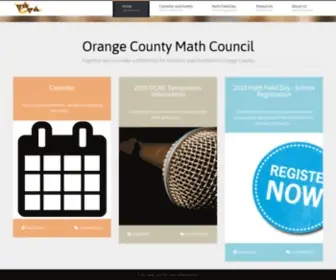 Ocmathcouncil.com(Orange County Math Council) Screenshot