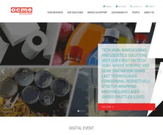 Ocme.com(OCME is a leading packaging machinery company) Screenshot