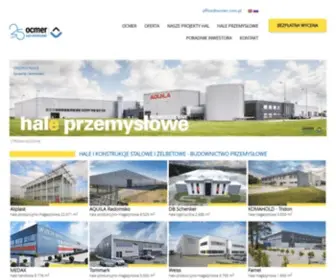 Ocmer.com.pl(Generalny wykonawca hal przemysłowych i magazynów) Screenshot