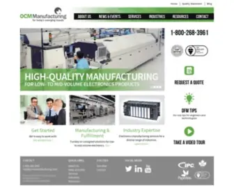 Ocmmanufacturing.com(OCM Manufacturing) Screenshot