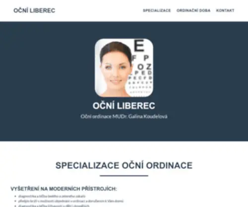 Ocni-Liberec.cz(Oční Liberec) Screenshot