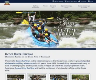 Ocoeerafting.com(Ocoee River whitewater rafting in Tennessee with Ocoee Rafting) Screenshot