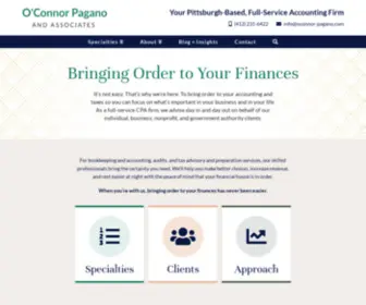 Oconnor-Pagano.com(Pittsburgh CPA Firm) Screenshot