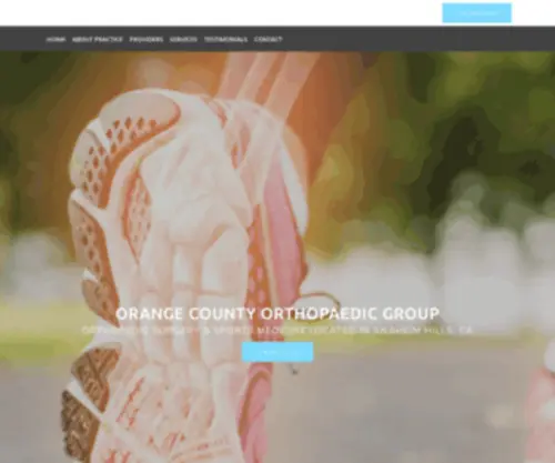 Ocorthosports.com(Orange County Orthopaedic Group) Screenshot