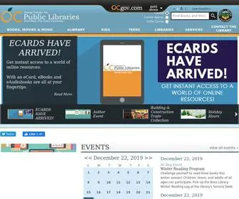 OCPL.org(OC Public Libraries) Screenshot