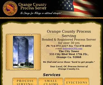 Ocpsi.com(Orange County Process Server OC Process Serving Service) Screenshot